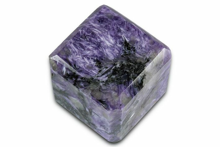 Polished Purple Charoite Cube - Siberia #335588